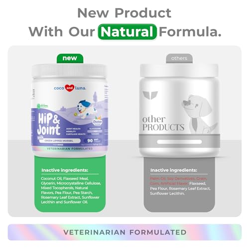 Hip and Joint Supplement for Dogs - with Glucosamine, Green Lipped Mussel, Turmeric, Chondroitin, Fish Oil, MSM and Yucca Schidigera for Dog Joint Relief & Mobility. - Thumbnail 5
