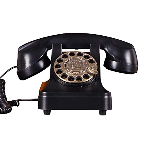 NOALED Placa de marcación de teléfono Retro Vintage, teléfonos Antiguos, teléfono Fijo de Escritorio con Mes/para decoración de Oficina, hogar, Sala de Estar, Regalo Maravilloso