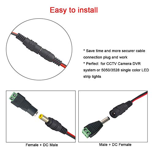 Cables de alimentación CC de cobre 20 AWG con alta conductividad para CCTV 6