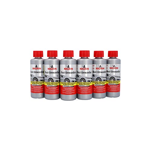 NIGRIN Rostumwandler, 6 x 200 ml, rostlösend, Rostentferner, hemmt das Weiterrosten, entrostet selbstaktiv, Mehfarbig
