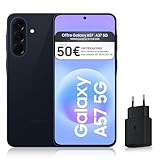 Samsung Galaxy A57 5G, Smartphone Android, 256 Go, Chargeur Secteur Rapide 25W Inclus, Smartphone déverrouillé, Bleu foncé, Version FR