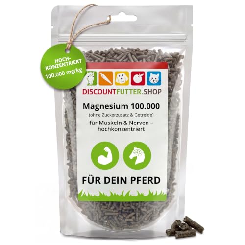 Magnesium 100.000 Pellets für Pferde, hochdosiert, 1 kg