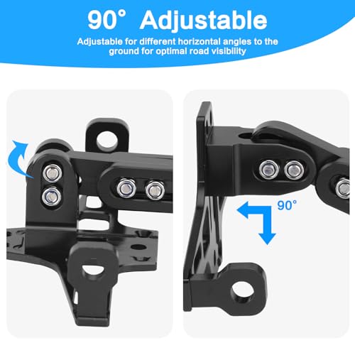 RIDLOG Motorcycle License Plate Bracket with 2 Turn Signals Lights Adjustable Motorcycle License Plate Holder CNC Aluminum Motorcycle Fender Eliminator Kit With LED Light (Black)