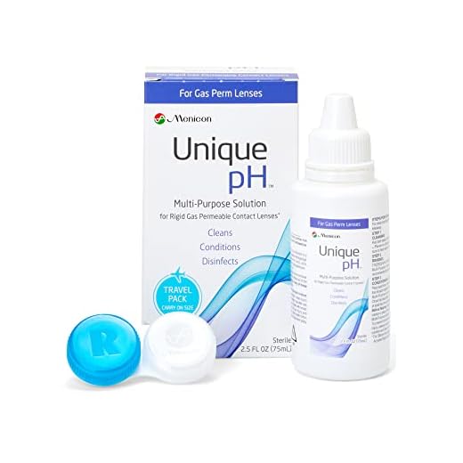 Menicon Unique pH Travel Pack Multipurpose Contact Solution for RGP Lens, 2.5 fl oz
