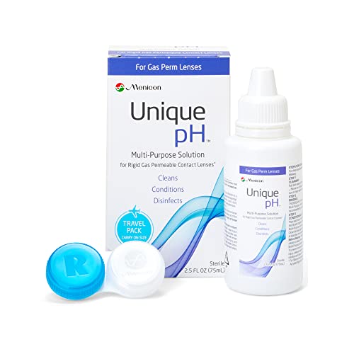 Unique pH Travel Pack- Multipurpose Solution for Gas Permeable Contact Lenses -2.5 Fluid Ounces