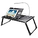 Produktbild Tomasa Laptoptisch mit Licht, Notebooktisch mit LED Lampe und USB-Anschlüssen - Höhenverstellbares Laptoptablett Klappbar Ergonomischer Tisch 55 cm x 32 cm