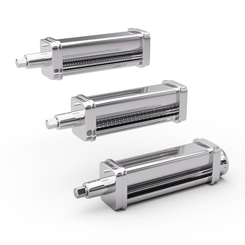 Klarstein Chiara Küchenmaschine Nudelaufsatz – 3-in-1 Pasta-Zubehör, Edelstahl,...