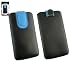 Produktbild Emartbuy® Schwarz / Blau PU Leder Slide in Hülle Tasche sleeve Halter ( Größe 5XL ) mit Pull Tab Mechanism Geeignet Für Xgody Y10 Plus 6 Inch Android Smartphone