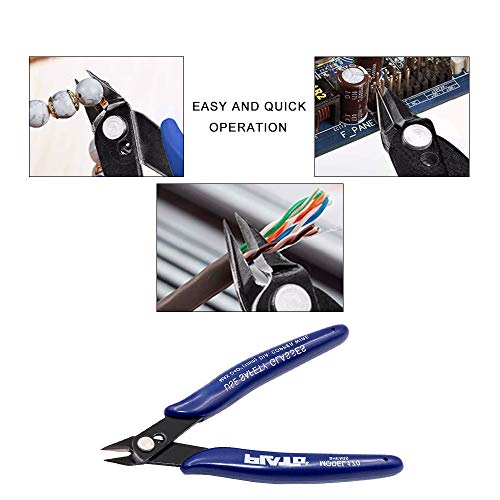 Creativity Blue Flush Cutter Mini Diagonal Cutting Pliers Side Cutter Nippers Wire Cutter #TOP1