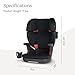 UPPAbaby Alta V2 High Back Booster Seat/Seven-Position, Active Support Headrest for Growing Children/SecureFit Integrated Belt Guide + Positioner/Cup Holder Included/Jake (Black Mélange)