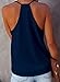 miduo Womens Summer Solid Casual V Neck Cami Shirts Sleeveless Tanks Tops for Womens Navy L