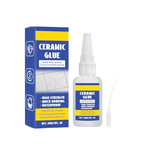 Pegamento Para Cerámica 30ml,Super Pegamento Instantáneo Para Reparación De Porcelanas,Adhesivo Fuerte Porcelana,Adhesivo Instantáneo Fuerte Reparar Porcelana,Resistente Al Agua y Al Calor