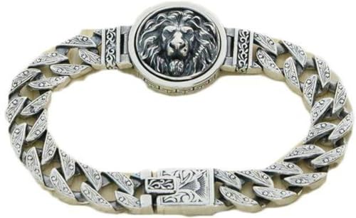Bracelet homme en argent S925 tête de tigre pour remplacer les bijoux fragiles