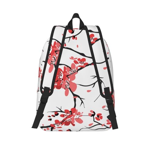 delicate cherry blossoms print Duffel Bag, Lightweight Duffel Bag, Casual Backpack, 17.7 x 6.3 x 12.2 inches3