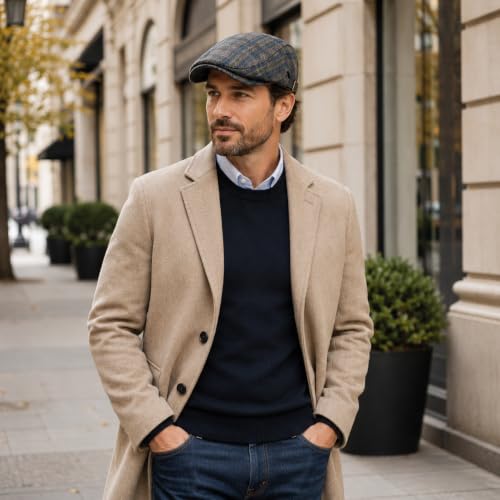 Image of 3Pcs Men's Newsboy Caps Cotton Cooling Hat Adjustable Flat Cap for Men