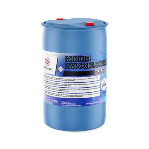 Image of Sodium Hypochlorite Solution 12.5% - 55 Gallon Drum - Sodium Hypo Chloride for Pool Cleaning & Water Treatment - Alliance Chemical