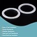 MECCANIXITY Silicone Rubber Gasket Industrial Flange O-Ring for 2.5 Inch Clamp White Pack of 2