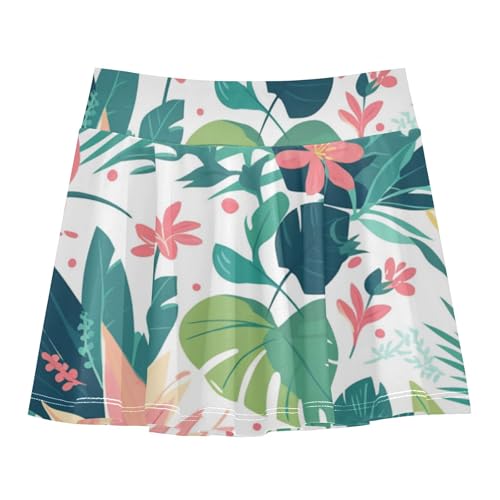 Girls Athletic Skirt with Built-in Shorts Flowy Skorts for Little Girl Kids Pleated Skort with Pockets