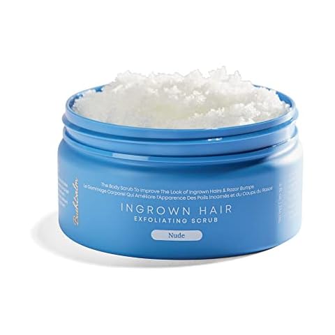 Bushbalm Ingrown Hair Exfoliating Scrub - Reduces Appearance of Ingrown Hairs and Underarm Bumps, Soothes Skin and Post Shave Redness - Nude, 236 ml Cover