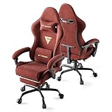 Huracan Silla Gaming Ergonómica Reclinable, Rojo