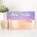 DOCRAGI Name Plate for Desk, Desk Name Plate Personalized, Custom Office Desk Accessories Decor for Women, Teacher Nurse Employee Appreciation Gifts, Office Gifts for Boss Coworkers (Purple Glitter)