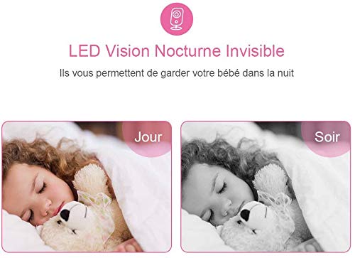 Miniatura 6 de Ghb Bebé Monitor 3.2 Lcd Color Vigila Bebes Vídeo Vigilabebés Video Camera Surveillance 2.4 Ghz Radios Volante Babyviewer De Noctovision.