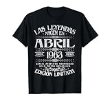 Las Leyendas nacen en Abril de 1963 - 63 Años Cumpleaños Camiseta