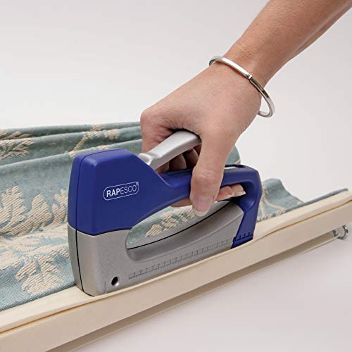 Rapesco 0957 T8-Lite Duo Staple Tacker With 300 Staples, Uses Staples 13 And 53/4-8 Mm - Blue/Silver, 957 #TOP1