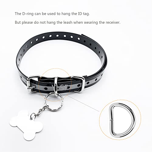 Dog Collar Strap For Most Of Electronic Training Shock Collar Receivers-Adjustable Durable Waterproof Odorless 3/4 Inch Collar Replacement For Barking Fence-Pet Tpu Collar Strap #TOP4