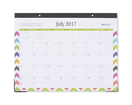 Blue Sky 2017-2018 Academic Year Monthly Desk Pad Calendar, 17
