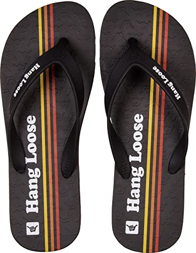 Sandália Hang Loose, Waimea, Masculino, Preto/Preto, 42
