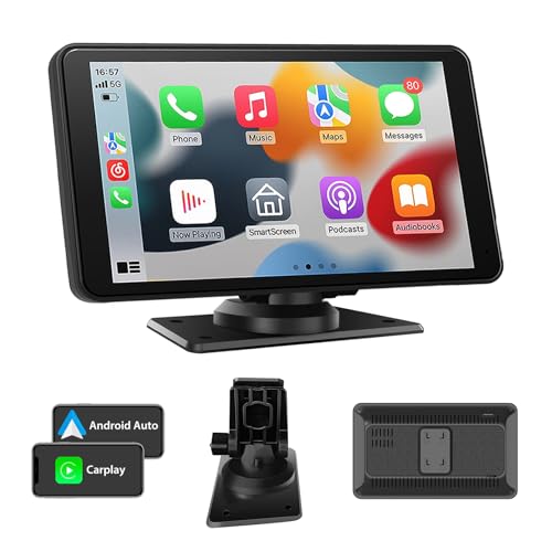 7-Inch Touchscreen Car Stereo with Wireless Apple CarPlay, Android Auto, GPS, FM, Bluetooth, and Siri/Mirror Link
