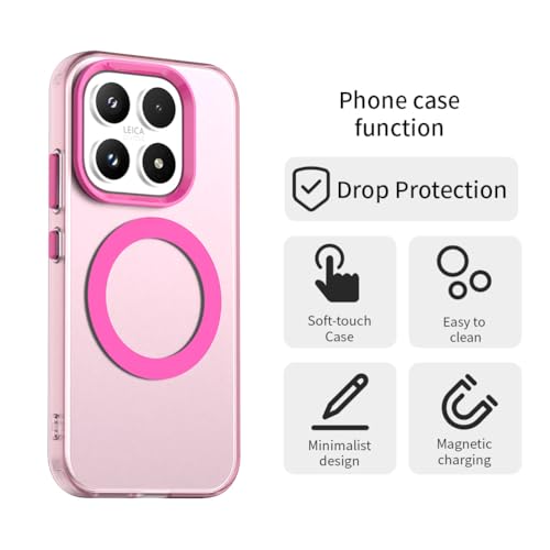 Image of for Xiaomi 17 Case Magnetic Case Anti Drop Hybrid Phone Back Cover - Red