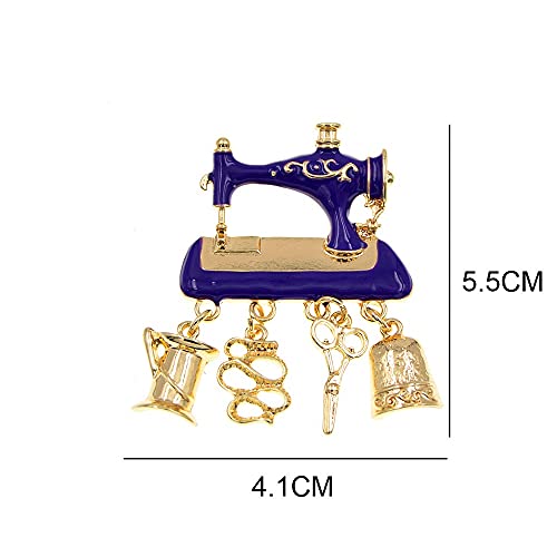 Broche machine à coudre violette en émail pour customiser vos vestes - 3