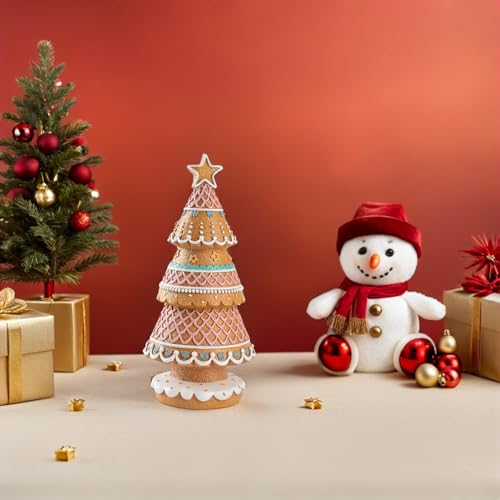 Figurine sapin de Noël en résine sculptée pour centre de table