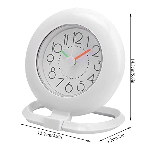 Badezimmeruhr, Duschuhr Badezimmer Uhr Klein Wasserdicht Dusche Timer Wecker Digitaluhr Badezimmer Küche Wanduhr (weiß)