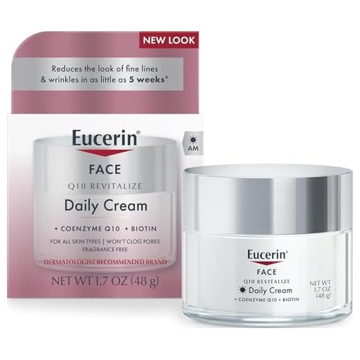 Eucerin Q10 Anti-Wrinkle Face Cream, Unscented Face Cream for Sensitive Skin, 1.7 Oz Jar