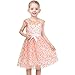 Girls Dress Pink Rainbow Polka Dot Pleated Tulle Party Gown Sleeveless Size 6