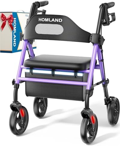 Buy Rollators Walkers Lightweight Steel Pipe Folding Four Wheel Rollator Walker Height Adjustable With Padded Seat Carry Basket And Locakble Brakes Bearing Weight 120 Kg A Buy Rollators Walkers Lightweight Steel Pipe Folding Four Wheel Rollator Walker Height Adjustable With Padded Seat Carry Basket And Locakble Brakes Bearing Weight 120 Kg A