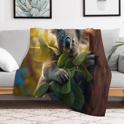 Manta de koala cálida y acogedora de 130 x 180 cm para sofá y cama 3