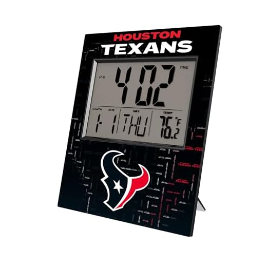 Houston Texans Quadtile Digital Desk Clock