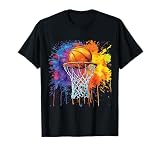Basketball Colorful Drip for Player and Fan Graphic T-Shirt