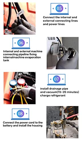 Totalral Universal 12V/24V truck air conditioner, Intelligent inverter parking air conditioner, 10000btu, suitable for van, truck, caravan, crane, excavator,passenger car (White,12V)