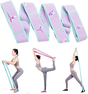 JJunLiM Exercise Strap yoga straps for stretching for Yoga Pilates Dance Gymnastics, Kids Dancing Assistance,physical rehabilitation (Stretchy band 115*4cm Purple)