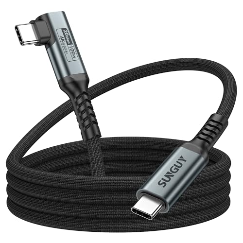 Image of SUNGUY 100W USB C to USB C 3.2 Gen2 Cable 5FT, 20Gbps High Speed Type C Data Transfer, 4K Video Output Monitor USB Type C Cord for iPhone 16 /15 Pro max, MacBook Air /Pro, iPad Pro, Chromebook