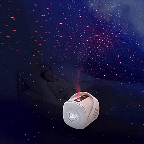 LED Star Projector Light met afstandsbediening Wekker USB Sfeer romantische hemel projectie lamp kamer decor foto prop (Color : Pink)