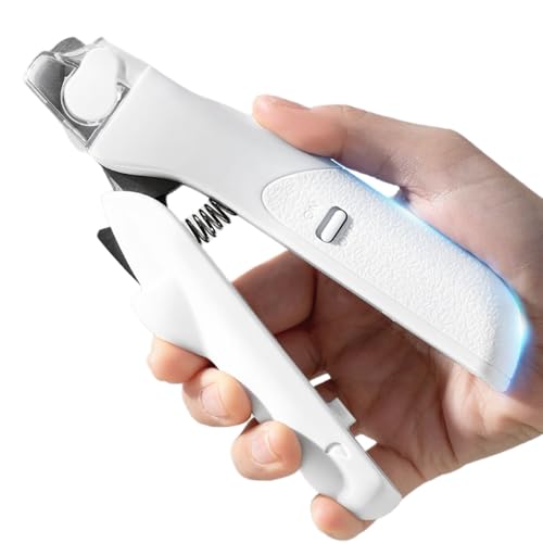 Professional Pet Nail Clipper with LED Light for Cats & Dogs, Cat Claw Clippers with Safety Guard, Razor Sharp Blades, Anti-Splash Design