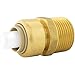 Jones Stephens C77420LF 1/2" x 3/4" MPT PlumBite Push On Reducing Adapter, Bag of 1
