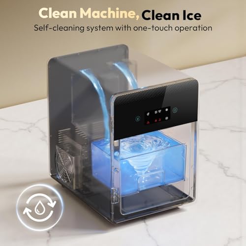 Image of 2'' Clear Ice Ball Maker - 4 Ice Spheres in 35min, 144 pcs /Day, Auto&Manual Fill, Fast Round Ice Machine with LCD Touch Panel, Self-Cleaning, Home & Bar Maker for Whiskey Bourborn Gift