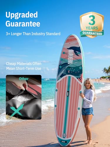 Image of Niphean Inflatable Stand Up Paddle Board with SUP Accessories | 10'6'' SUP, Anti-Slip EVA Deck, 450 lbs Capacity Inflatable Paddle Boards for Adults & Youth of All Skill Levels